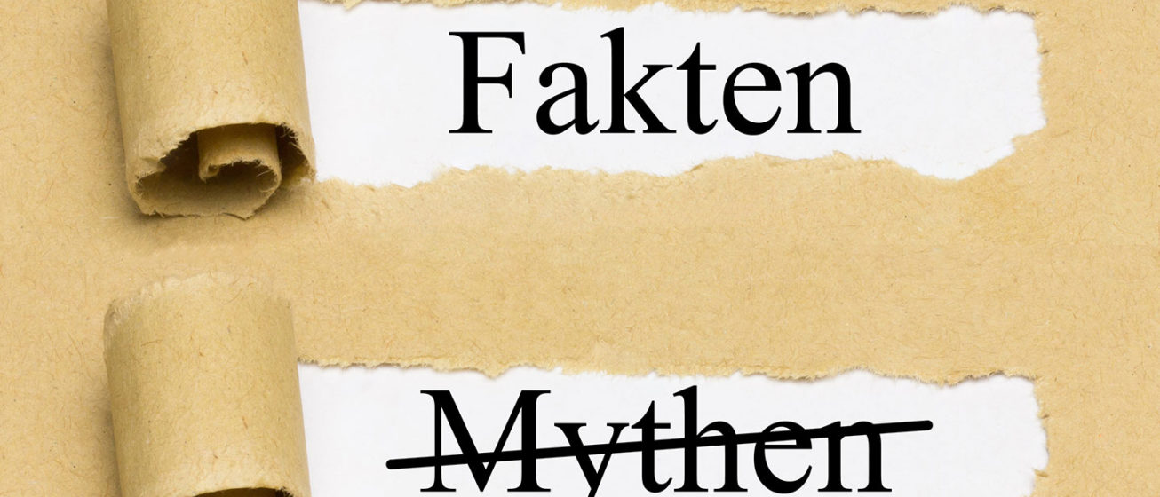 Papier, ausgerissen, Fakten, Mythen durchgestrichen